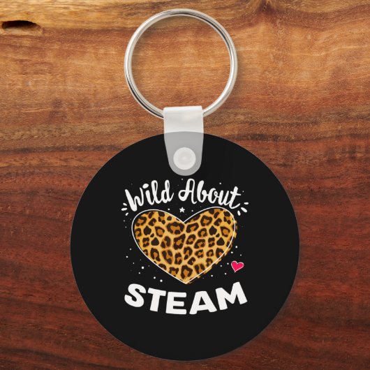 Wild About Steam Leopard Squad Stem Byck To School Sleutelhanger (Voorkant)