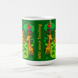 Wild About Teaching  Jungle Animal Mug for Teacher Koffiemok
