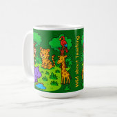Wild About Teaching  Jungle Animal Mug for Teacher Koffiemok (Voorkant links)