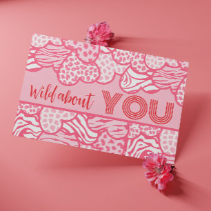 Wild About You Blush Pink Wild Hearts Valentijn Briefkaart