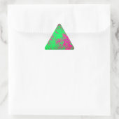 Wild Abstract Hot Pink en Neon Green Design Sticker (Tas)