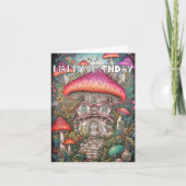 Wild Abstract Mushroom Illustration Verjaardag Kaart (Voorkant)