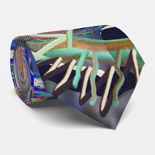 Wild Abstracte Necktie Stropdas (Opgerold)