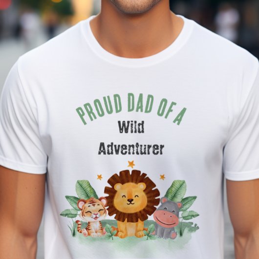 Wild Adventurer Oerwoud Safari Animals Verjaardag T-shirt