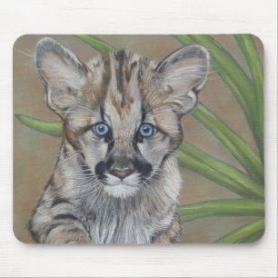 wild afbeelding van big cat cougar kitten muismat
