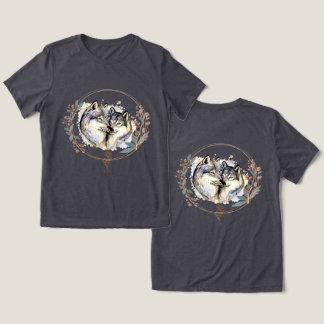 Wild Affection – Wolves in Love Illustration Tri-Blend Shirt