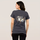 Wild Affection – Wolves in Love Illustration Tri-Blend Shirt (Achterkant volledig)