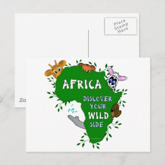 Wild Africa Briefkaart (Voorkant / Achterkant)