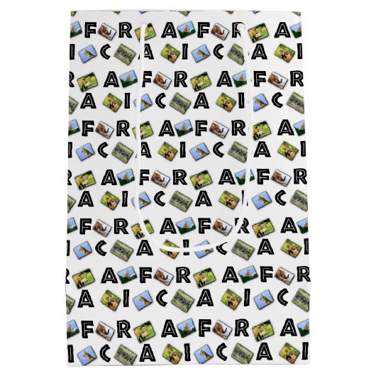 Wild Africa Collage Medium Gift Bag Medium Cadeauzakje (Achterkant)