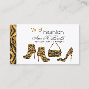 Wild Africa Posh Chic Cougar Mode Designer Visitekaartje