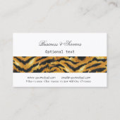 Wild Africa Posh Chic Cougar Mode Designer Visitekaartje (Achterkant)