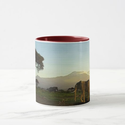 Wild Afrika Dierenliefhebbers Big Five Mok (Midden)