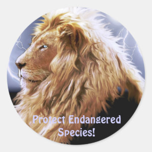Wild Afrika Dierenliefhebbers Big Five Ronde Sticker