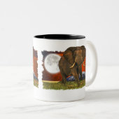 Wild Afrika Dierenliefhebbers Big Five Tweekleurige Koffiemok (Voorkant rechts)