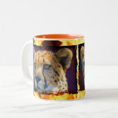 Wild Afrika Dierenliefhebbers Big Five Tweekleurige Koffiemok (Voorkant links)