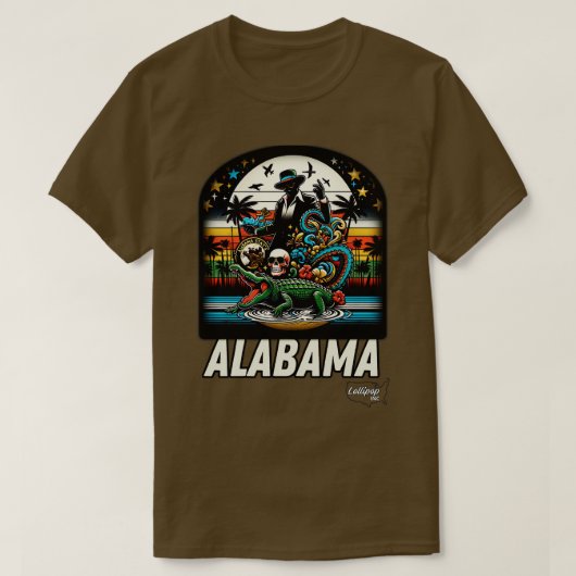 Wild Alabama Retro Wilderness Wonder American Vint T-shirt (Design voorkant)