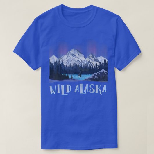 Wild Alaska Alaskan Wildlife Aurora Borealis The P T-shirt (Design voorkant)
