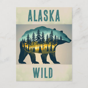  Wild Alaska Beer Reizen Briefkaart