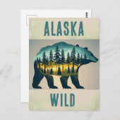 Wild Alaska Beer Reizen Briefkaart (Voorkant / Achterkant)