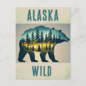  Wild Alaska Beer Reizen Briefkaart (Voorkant)