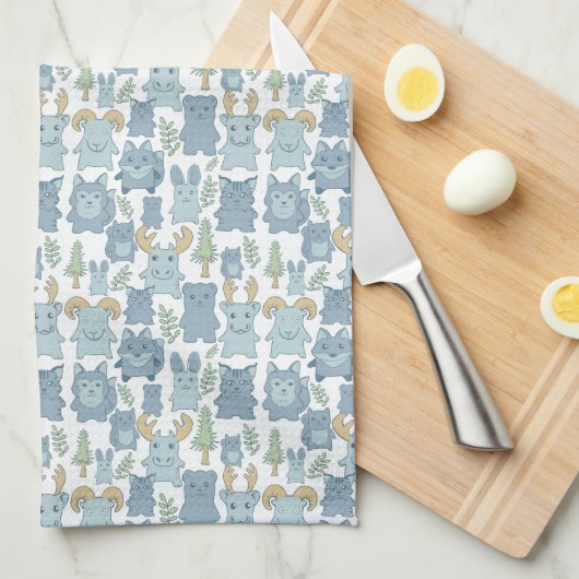 Wild Alaskan Animals Kitchen Towels Theedoek (Quarter Fold)