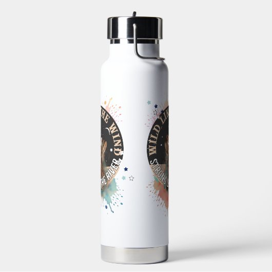 Wild als de wind, sterk als de rivier | Custom Waterfles (Links)