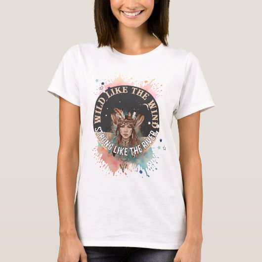 Wild als de wind, sterk als de rivier | Op maat T-shirt (Voorkant)