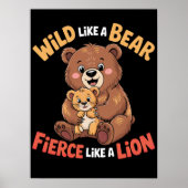 Wild als een Beer, fel als een leeuw Poster (Voorkant)