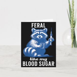 Wild Als Mijn Bloedsuiker Grappige Wasbeer Diabete Kaart