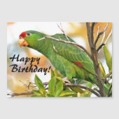Wild Amazon Parrot Bird Magnetic Birthday Card (Voorkant)