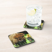 Wild American Bison met Calf Abstract Drankjes Onderzetter (Rechterzijde)