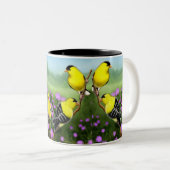 Wild American Goldfinches Mok (Voorkant rechts)