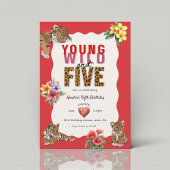 Wild and Five Tiger Cub Jungle Party Kaart