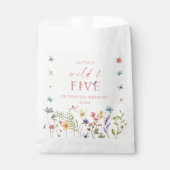 Wild and Five Wildflower 5th Birthday Party Bedankzakje (Voorkant)