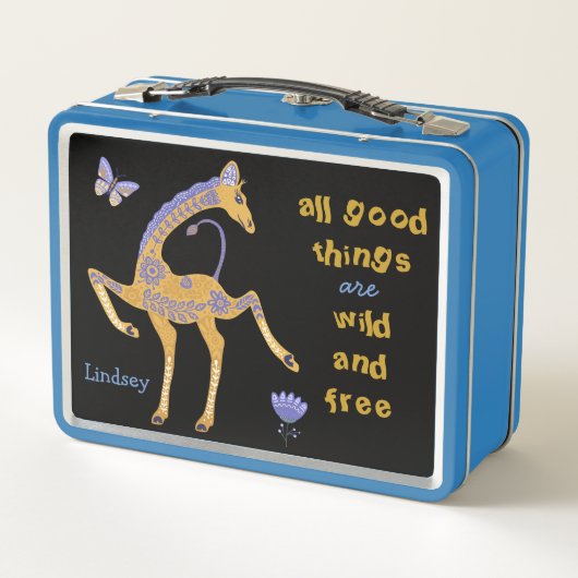 Wild and Free Boho Pattern Giraffe Personalized (Achterkant)