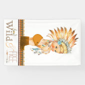 Wild and Free Boys Tribal Baby shower Spandoek (Horizontaal)