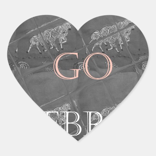 Wild and Free Let's Go!: De reis van een Zebra Hart Sticker (Voorkant)