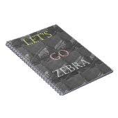 Wild and Free Let's Go!: De reis van een Zebra Notitieboek (Rechterzijde)