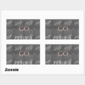 Wild and Free Let's Go!: De reis van een Zebra Rechthoekige Sticker (Vel)