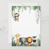 Wild And Onederful Jungle 1st Birthday Kaart (Achterkant)