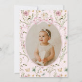 Wild and Onederful Wildflower 1st Birthday Kaart (Achterkant)