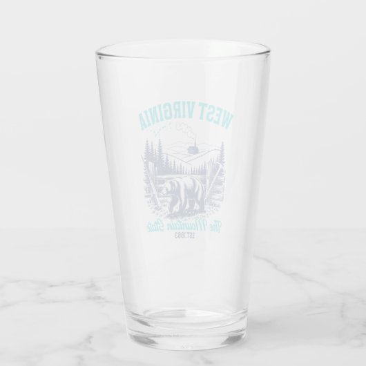 Wild and Scenic West Virginia State Pride  Glas (Achterkant)