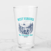 Wild and Scenic West Virginia State Pride Glas (Voorkant)