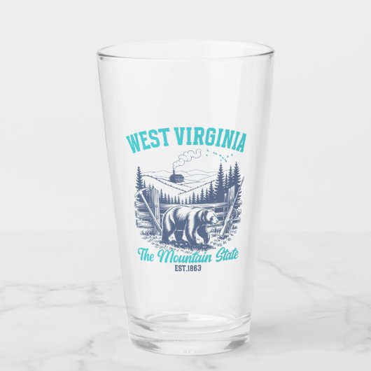 Wild and Scenic West Virginia State Pride  Glas (Voorkant)