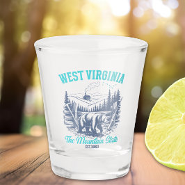 Wild and Scenic West Virginia State Pride  Shot Glas