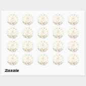 Wild and Six Wildflower 6th Birthday Party Ronde Sticker (Vel)