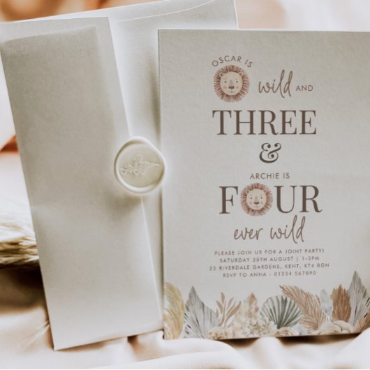 Wild and Three and Four Ever Wild Joint Invite Kaart