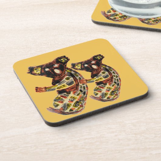 Wild Animal Aboriginal Art Koala Beren Drankjes Onderzetter (Linkerzijde)