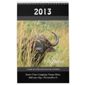 Wild Animal Africa 2013 PERSONALIZE Kalender (Hoes)