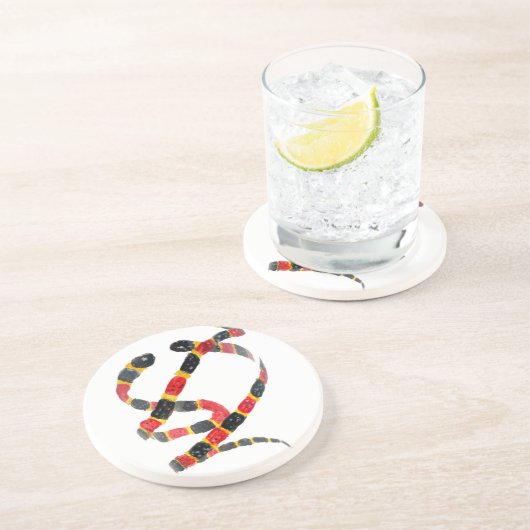 Wild Animal Art Snakes Zandsteen Onderzetter (Zijkant)